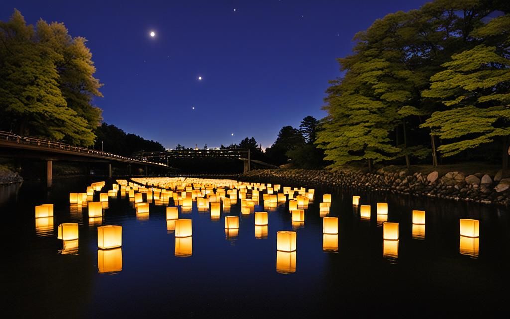toro nagashi floating lanterns